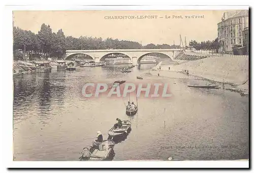 Charenton le Pont Ansichtskarte AK Le pont vu d&#39aval