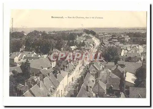 Bonneval Cartes postales Rue de Chartres vue a vol d&#39oiseau