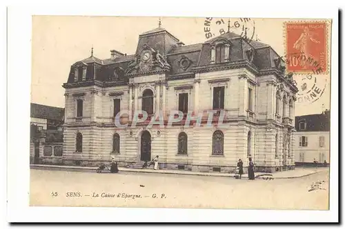 Sens Cartes postales La caisse d&#39Epargne