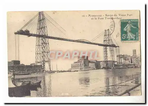 Marseille Ansichtskarte AK sortie du vieux pont et le pont transbordeur