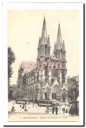 Marseille Ansichtskarte AK Eglise St Vincent de Paul