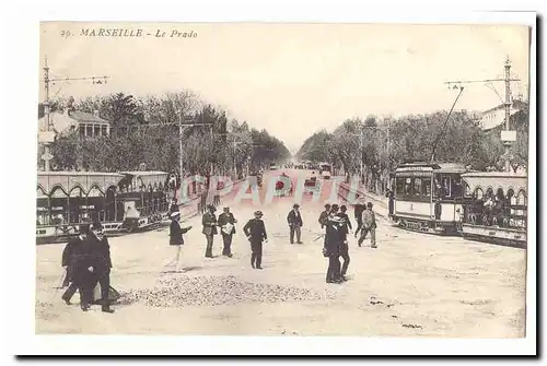 Marseille Ansichtskarte AK Le Prado (tramway)