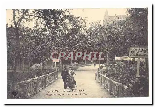 Royat les Bains Cartes postales pont rustique dans le parc