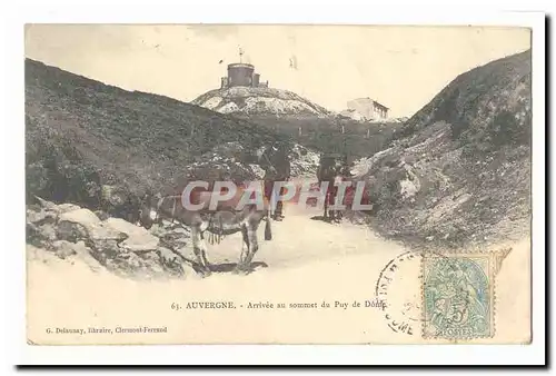 Auvergne Cartes postales Arriveee au sommet du Puy de Dome (ane donkey)