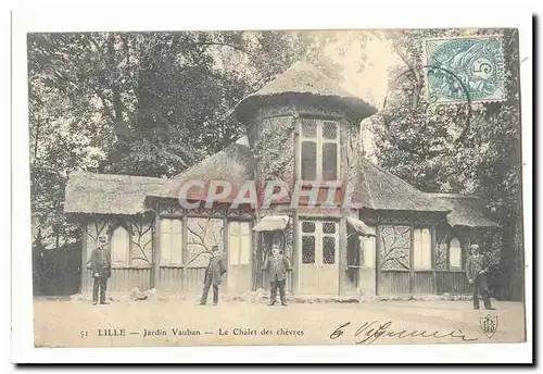 Lille Ansichtskarte AK jardin Vauban Le chalet des chevres