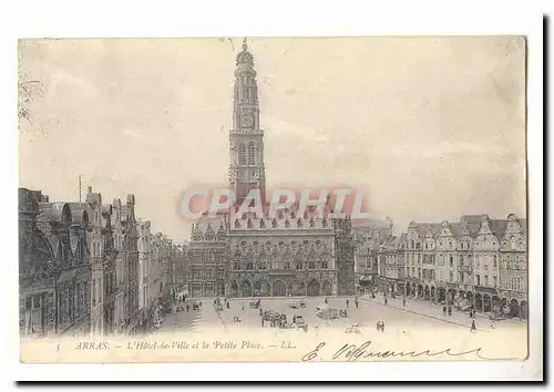 Arras Cartes postales L&#39hotel de ville et la petite place