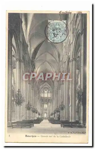 Bourges Ansichtskarte AK Grande nef de la cathedrale