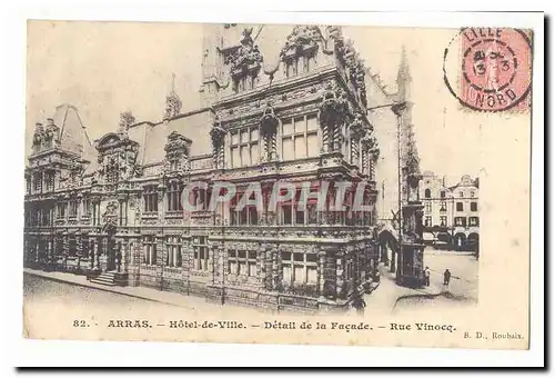 Arras Ansichtskarte AK Hotel de ville Detail de la facade Rue Vinocq