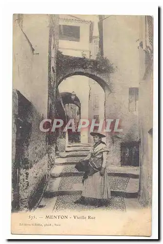 Menton Cartes postales Vieille rue