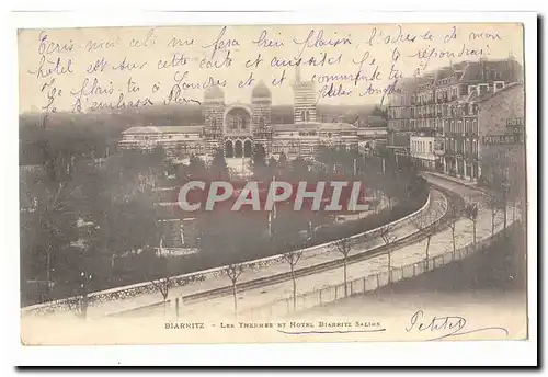 Biarritz Cartes postales Les thermes et hotel Biarriz salins