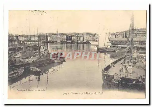 Marseille Ansichtskarte AK Interieur du port (bateaux ships)