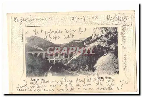 Autriche Semmering Cartes postales Kalte Rimme