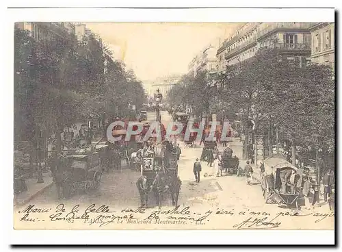 Paris (9eme) Cartes postales Le boulevard Montmartre (tres animee)