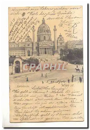 Autriche Austria Wien Ansichtskarte AK Karlskirche