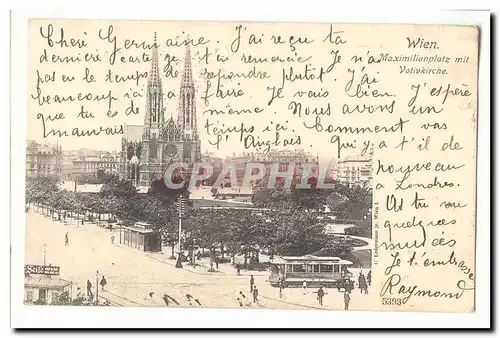 Autriche Wien Cartes postales Maximilianplatz mit Votivkirche
