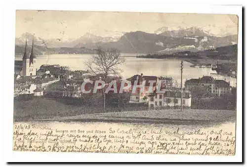 Suisse Cartes postales Luzerb lit See un dalpen