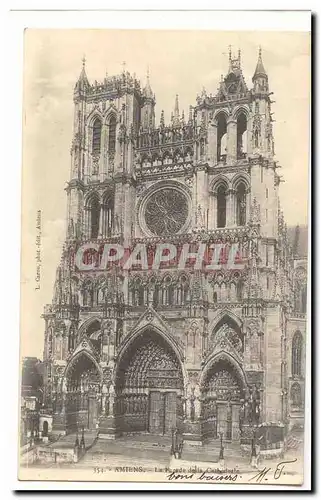 Amiens Cartes postales La facade de la cathedrale