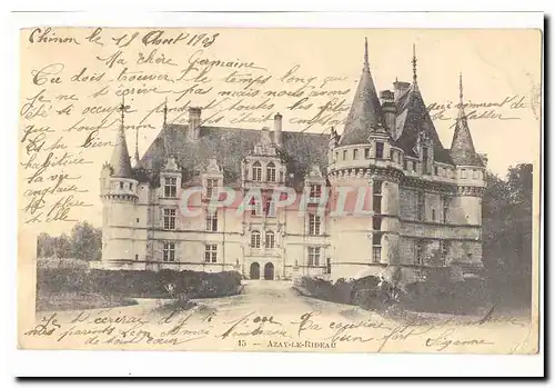 Azay le Rideau Cartes postales chateau