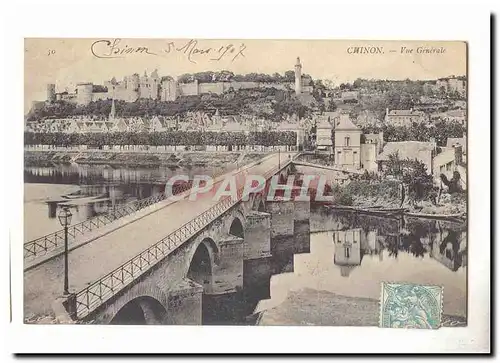 Chinon Ansichtskarte AK Vue generale