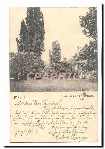 Autriche Austria Cartes postales Wien Partie aus dema Stadtpark