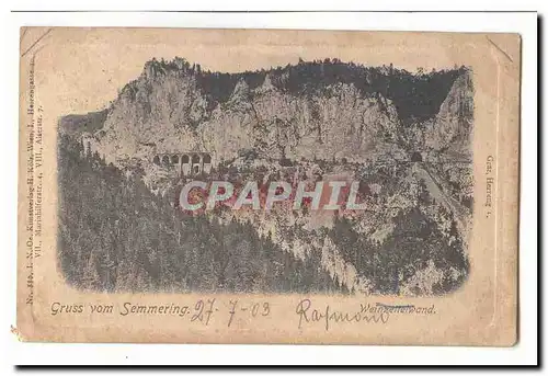 Autriche Austria Cartes postales Weinzettelwand Gruss von Semmering