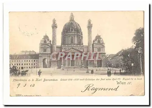 Autriche Austria Cartes postales Wien Pfarrkirch Karl Borromaus