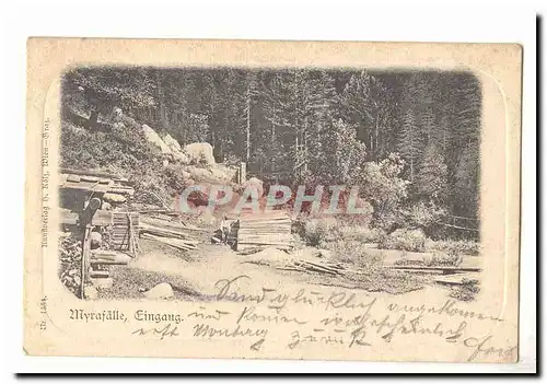 Autriche Austria Cartes postales Myrafalle Eingang (fabrique de bois)