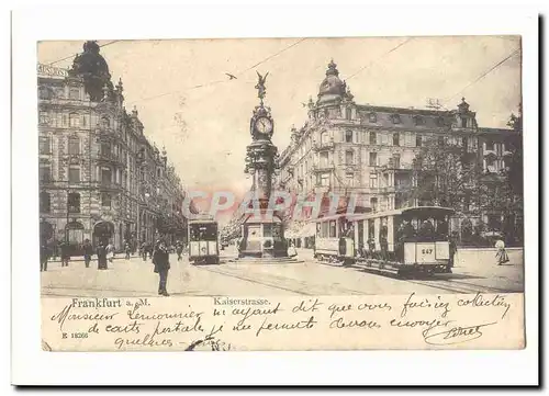 Allemagne Cartes postales Frankfurt am Main Kaiserstrasse (tramway)