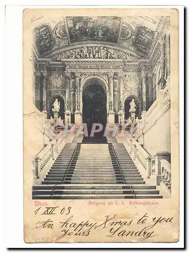 Autriche Austria Cartes postales Wien Aufgand CArD to Indochina with numerous cancels (Singapore Penan g etc) SE