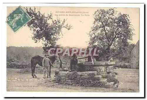 juvigny sous Andaine Ansichtskarte AK Les ruines de Bonvouloir Le puits TOP