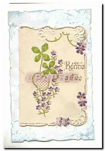 Cartes postales Fantaisie Bonne annee (fleur)