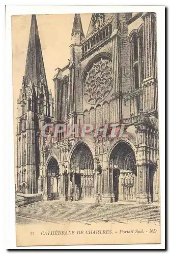 chartres Ansichtskarte AK Cathedrale Portail Sud