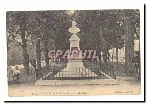 Billancourt Cartes postales La statue de Marcel renault