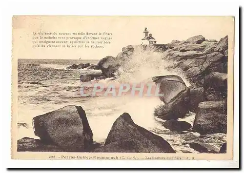 Perros Guirrec ploumanach Ansichtskarte AK Les rochers du phare (lighthouse)