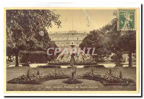 suisse Geneve Ansichtskarte AK fontaine du jardin anglais