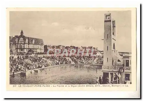 Le Touquet Paris Plage Ansichtskarte AK La piscine et la digue (Andre Berard arch Clavier entrepr)