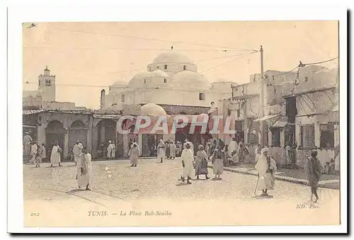 Tunisie Tunis Ansichtskarte AK La place Bab Souika