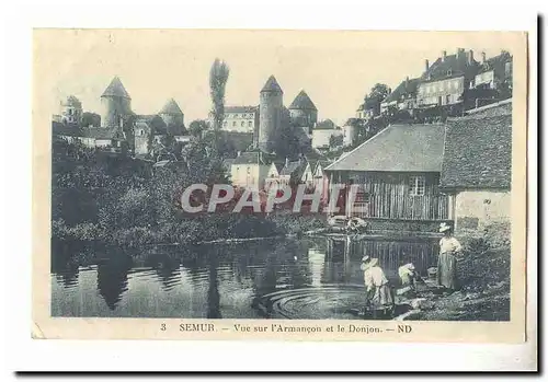 Semur Cartes postales Vue sur l&#39Armacon et le donjon