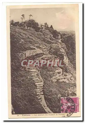 Poitiers Ansichtskarte AK Les escaliers des rochers du Porteau