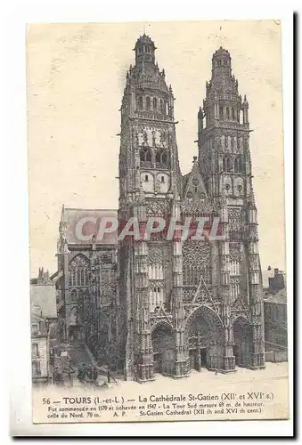 Tours Ansichtskarte AK La cathedrale St Gatien (12 et 16eme)