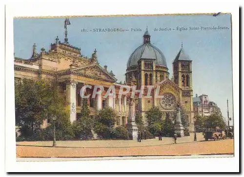 Strasbourg Cartes postales palais de justice Eglise Saint Pierre le Jeune