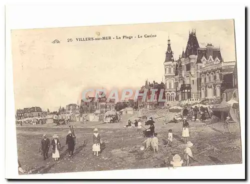 Villers sur mer Cartes postales La plage le casino