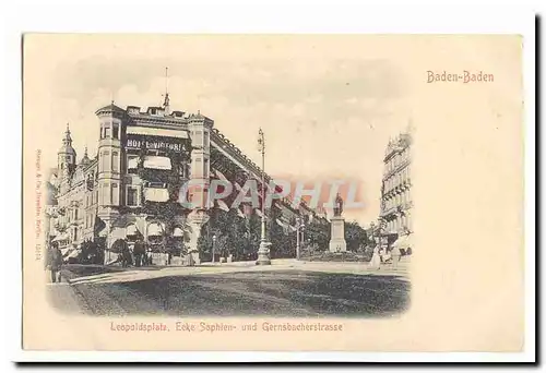 Allemagne Baden Baden Cartes postales Leopoldplatz Ecke Sophien und Gernsbacherstrasse