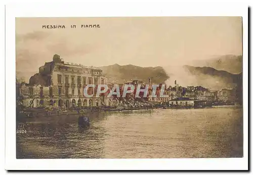 italie Italia Messina in flamme