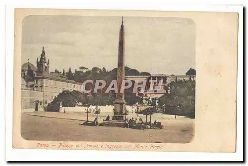 Italie Italia Roma Cartes postales Piazza del Popolo e ingresso del Monte Pincio