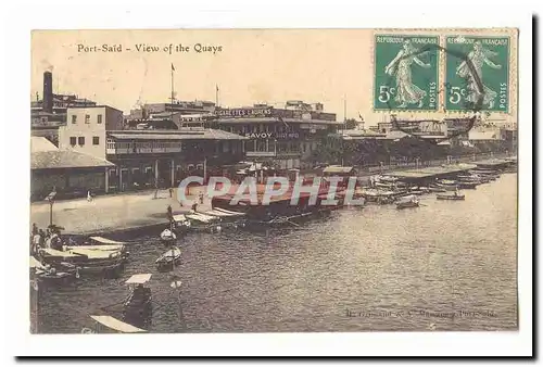 Egypt Egypte Port Said Cartes postales view of the Quays