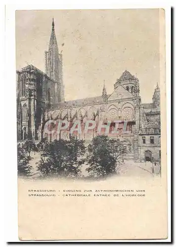 Strasbourg Cartes postales Cathedrale entree de l'horloge