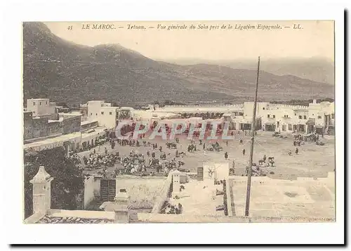Le Maroc Ansichtskarte AK tetuan Vue generale du Soko pres de la Legation espagnole