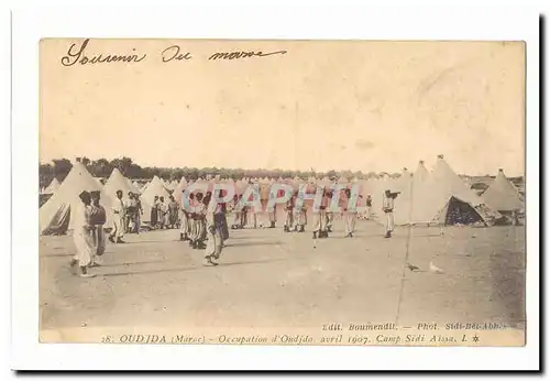 Maroc Oudjda Cartes postales Occupation d'Oudjda avril 1907 Camp Sidi Aissa