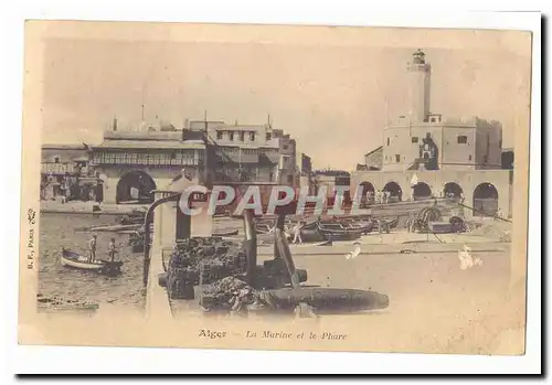 Algerie Alger Ansichtskarte AK La marine et le phare (lighthouse)